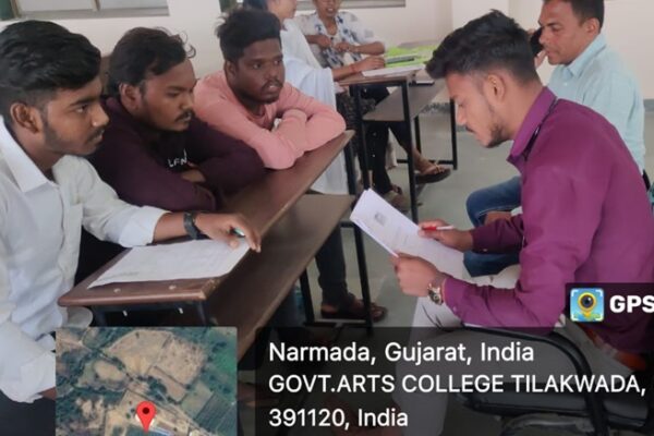 સરકારી વિનયન કોલેજ તિલકવાડા ખાતે જિલ્લા રોજગાર કચેરી દ્વારા “કોલેજ પ્લેસમેન્ટ” કેમ્પ યોજાયો