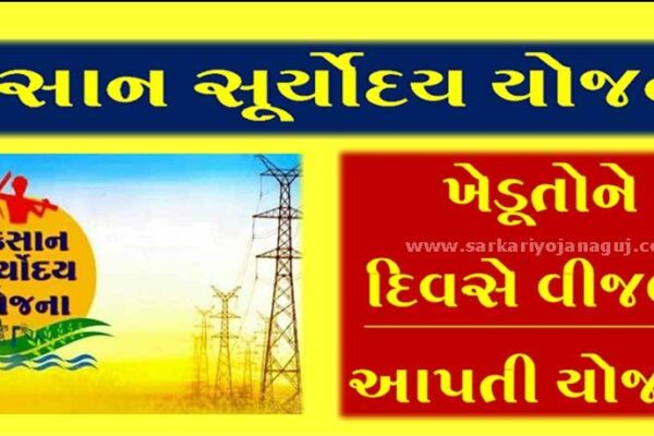 “કિસાન સૂર્યોદય યોજના” હેઠળ ૯૬ ટકા ગામના ખેડૂતોને દિવસે વીજળી: રાત્રિના ઉજાગરામાંથી ખેડૂતોને મુક્તિ