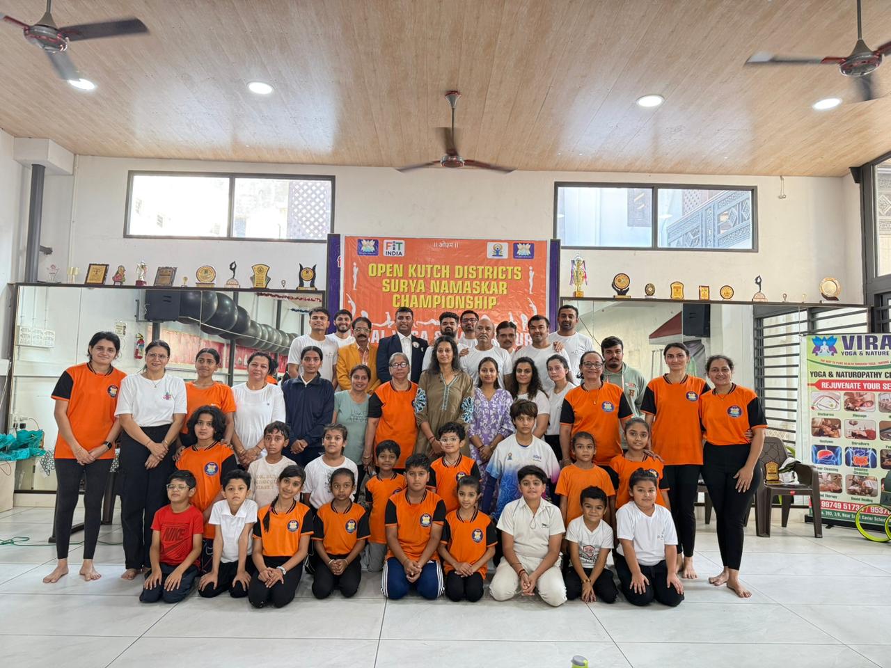 વિરલ યોગ એન્ડ નેચર ક્યોર આદિપુર દ્વારા દ્વિતીય ઓપન કચ્છ સૂર્ય નમસ્કાર ચેમ્પિયનશિપ ૨૦૨૫ યોજાઈ