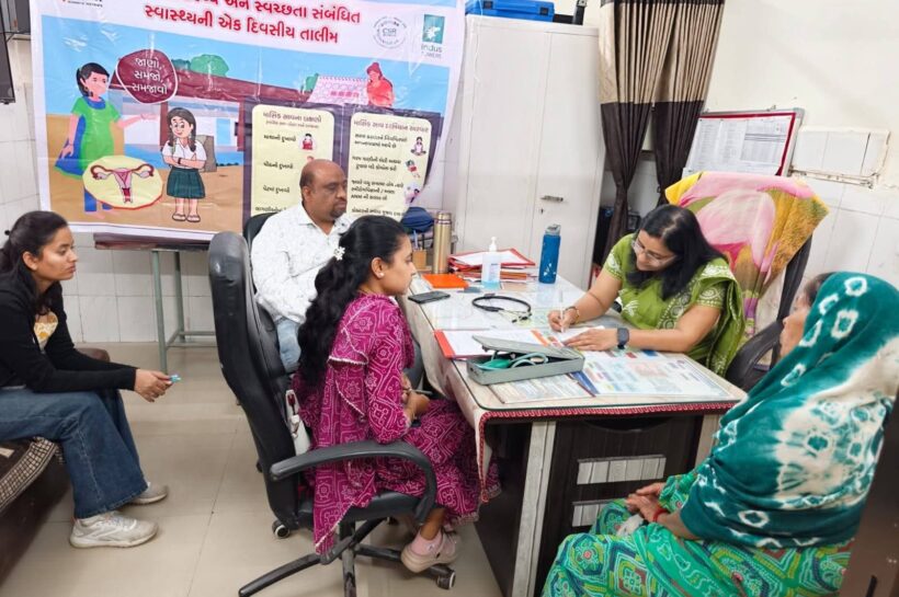 નગરાળા પ્રાથમિક આરોગ્ય કેન્દ્ર ખાતે CIN સંસ્થા વડોદરા દ્વારા સગર્ભા માતાઓની તપાસ